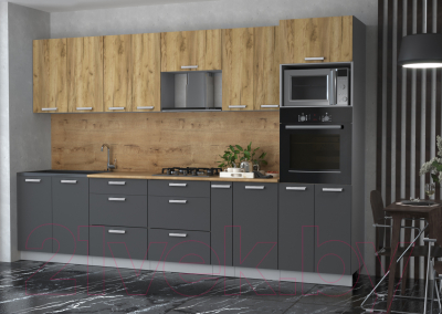 Готовая кухня Интерлиния Мила Лайт 3.2 ВТ