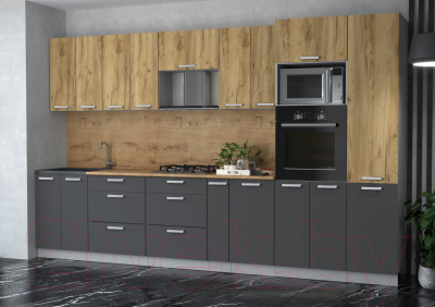 Готовая кухня Интерлиния Мила Лайт 3.4 ВТ