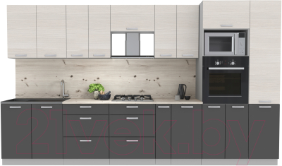 Готовая кухня Интерлиния Мила Лайт 3.6 ВТ - фото