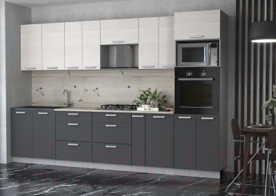 Готовая кухня Интерлиния Мила Лайт 3.2 ВТ