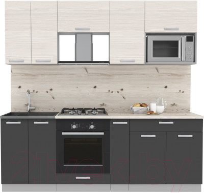 Готовая кухня Интерлиния Мила Лайт 2.2 ВТ - фото