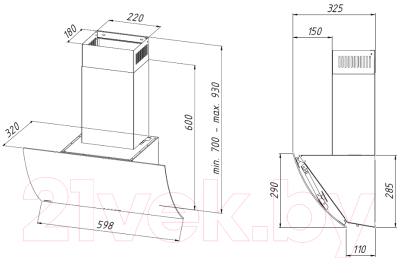 Вытяжка наклонная Akpo Clarus Eco 60 WK-4 