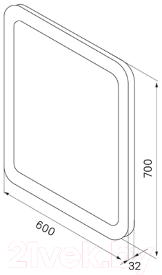 Зеркало IDDIS Edfice ЗЛП108