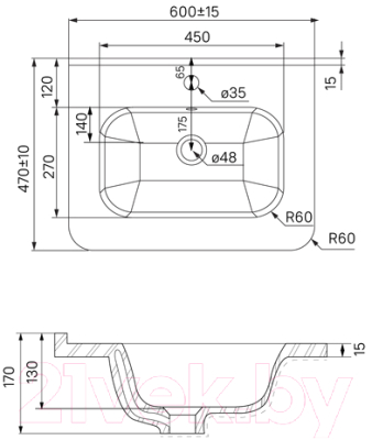 Тумба с умывальником IDDIS EDI60WFi95K