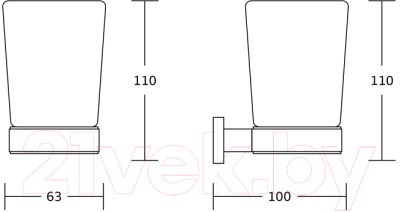 Стакан для зубной щетки и пасты Gross Aqua Evo GA17638