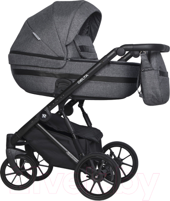 Детская универсальная коляска Riko Basic Delta 3 в 1 (05/темно-серый) - фото