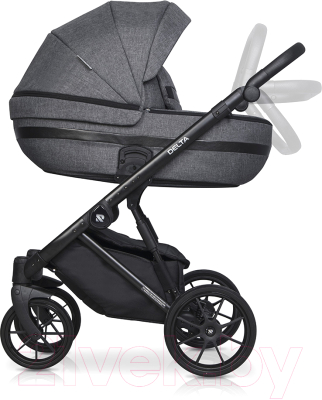 Детская универсальная коляска Riko Basic Delta 3 в 1 (05/темно-серый)