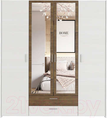 Шкаф Евва Венеция ВН-4D2Z2S (бодега белый/ясень орландо)