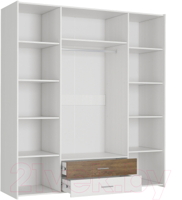 Шкаф Евва Венеция ВН-4D2Z2S (бодега белый/ясень орландо)