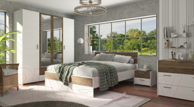 Шкаф Евва Венеция ВН-4D2Z2S (бодега белый/ясень орландо)