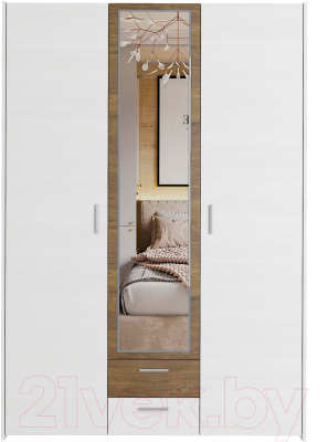 Шкаф Евва Венеция ВН-3D1Z2S (бодега белый/ясень орландо)