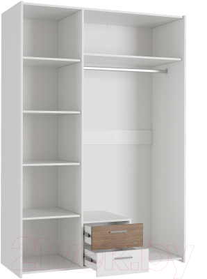 Шкаф Евва Венеция ВН-3D1Z2S (бодега белый/ясень орландо)