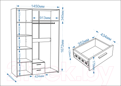 Шкаф Евва Венеция ВН-3D1Z2S (бодега белый/ясень орландо)