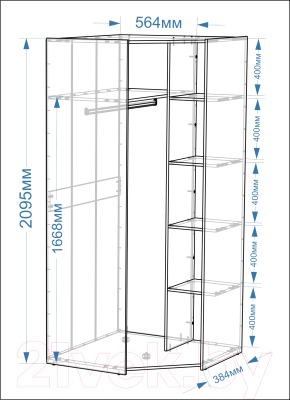 Шкаф Евва Венеция ВН-1D (бодега белый)