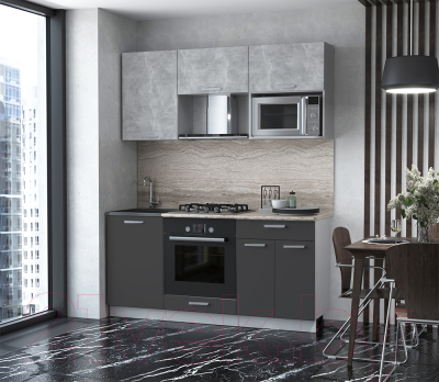 Готовая кухня Интерлиния Мила Лайт 1.7 ВТ