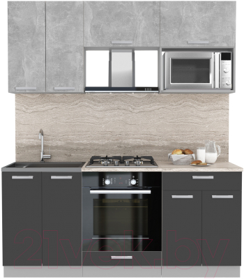 Готовая кухня Интерлиния Мила Лайт 1.8 ВТ - фото