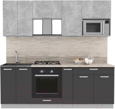 Готовая кухня Интерлиния Мила Лайт 2.2 ВТ - фото