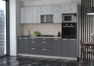 Кухонный гарнитур Интерлиния Мила Лайт 2.6 ВТ