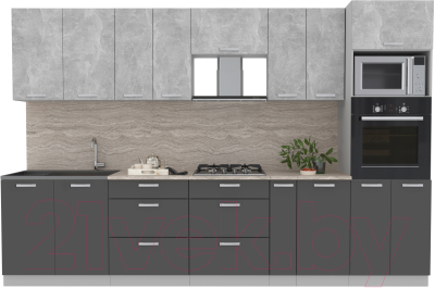 Готовая кухня Интерлиния Мила Лайт 3.2 ВТ - фото