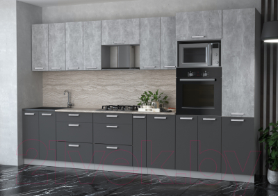 Готовая кухня Интерлиния Мила Лайт 3.4 ВТ