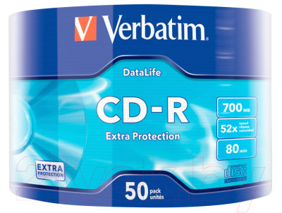 Набор дисков CD-R Verbatim 700мб Extra Protection / 43787