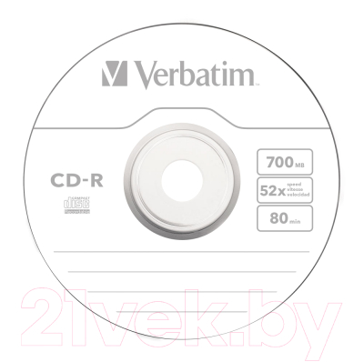 Набор дисков CD-R Verbatim 700мб Extra Protection / 43787