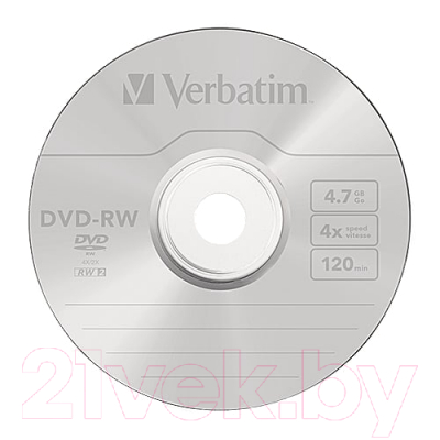 Набор дисков DVD-RW Verbatim 4.7Гб / 043552