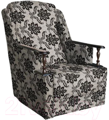 Кресло мягкое Асмана Анна с деревянными подлокотниками - фото