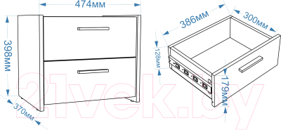 Комплект мебели для спальни Евва Венеция 1 (бодега белый/ясень орландо)