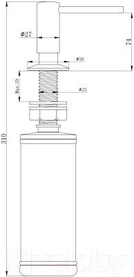Дозатор встраиваемый в мойку Paulmark Brevit D005-BR