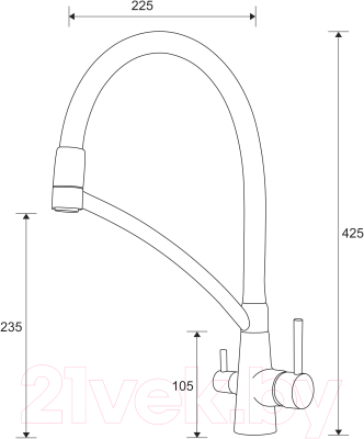 Смеситель Paulmark Siegen Si213111-GM