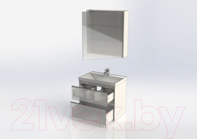 Комплект мебели для ванной Aquanet Гласс 60 / 240458
