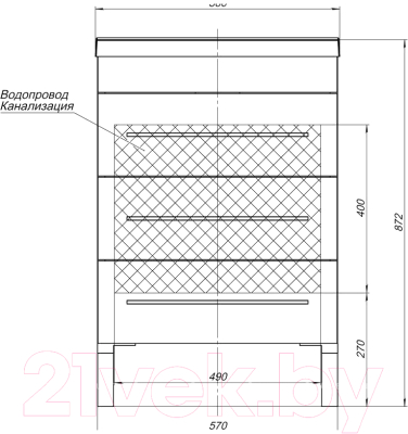 Комплект мебели для ванной Aquanet Верона 58 / 287656