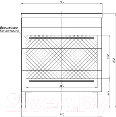 Комплект мебели для ванной Aquanet Верона 75 / 287658