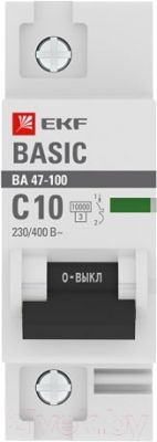 Выключатель автоматический EKF Basic / mcb47100-1-10C-bas