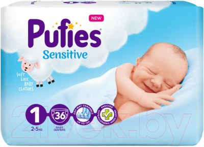 Подгузники детские Pufies Sensitive Newborn 2-5 кг - фото