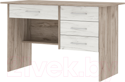 Письменный стол Стендмебель Сити (дуб крафт белый/дуб крафт серый) - фото