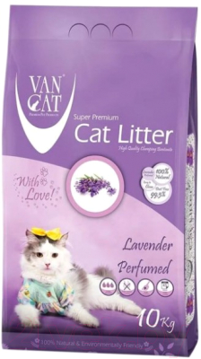 Наполнитель для туалета Van Cat Lavender бентонитовый с ароматом лаванды - фото