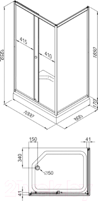 Душевой уголок Triton Фьюжн А1 100x80