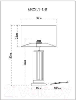 Прикроватная лампа Arte Lamp Matar A4027LT-1PB