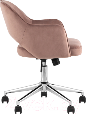 Кресло офисное Stool Group Кларк / CLARKSON Pink CHROME (велюр розовый)
