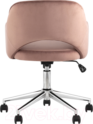 Кресло офисное Stool Group Кларк / CLARKSON Pink CHROME (велюр розовый)