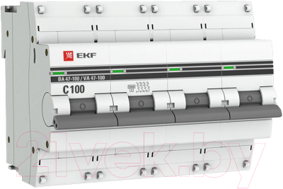 Выключатель автоматический EKF PROxima ВА 47-100 4P 100А (C) 10kA / mcb47100-4-100C-pro - фото