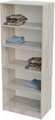 Шкаф Стендмебель Басса ШК-555 (дуб крафт белый/дуб крафт серый)