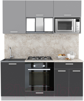 Готовая кухня Интерлиния Мила Лайт 1.7 ВТ - фото