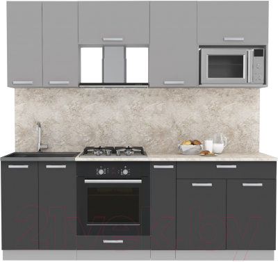 Готовая кухня Интерлиния Мила Лайт 2.2 ВТ - фото