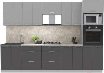 Готовая кухня Интерлиния Мила Лайт 3.0 ВТ - фото