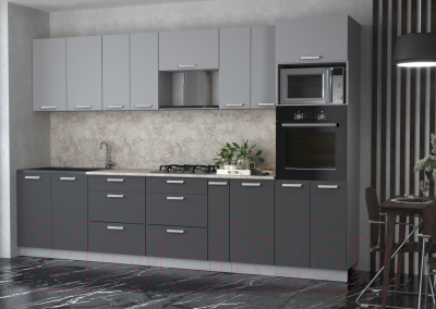 Готовая кухня Интерлиния Мила Лайт 3.2 ВТ