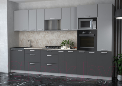 Кухонный гарнитур Интерлиния Мила Лайт 3.4 ВТ