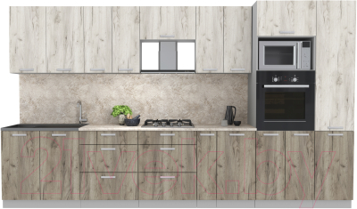 Готовая кухня Интерлиния Мила Лайт 3.6 ВТ - фото